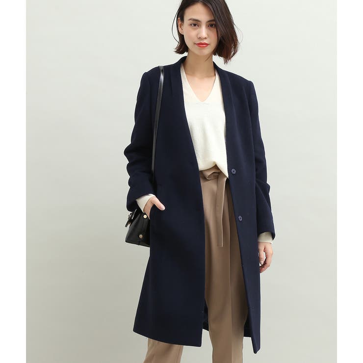 Web限定 Picchiノーカラーvネックコート 501115840 ビス Vis D Fashion