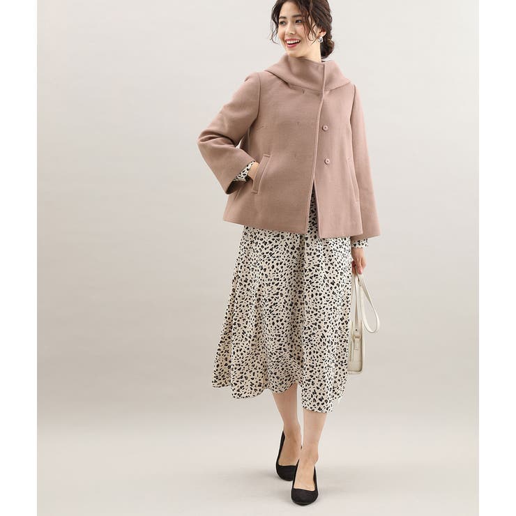 WEB限定】二重織りメルトンショートフードコート[品番：VISW0004800