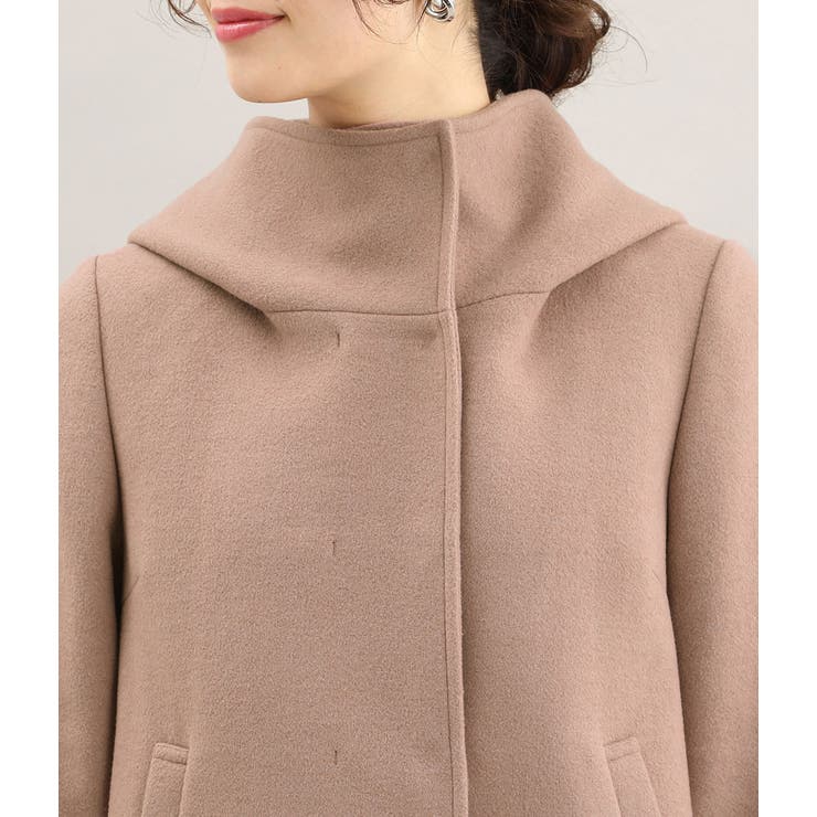 WEB限定】二重織りメルトンショートフードコート[品番：VISW0004800