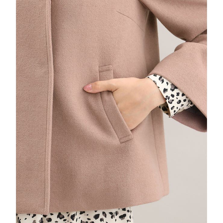 WEB限定】二重織りメルトンショートフードコート[品番：VISW0004800