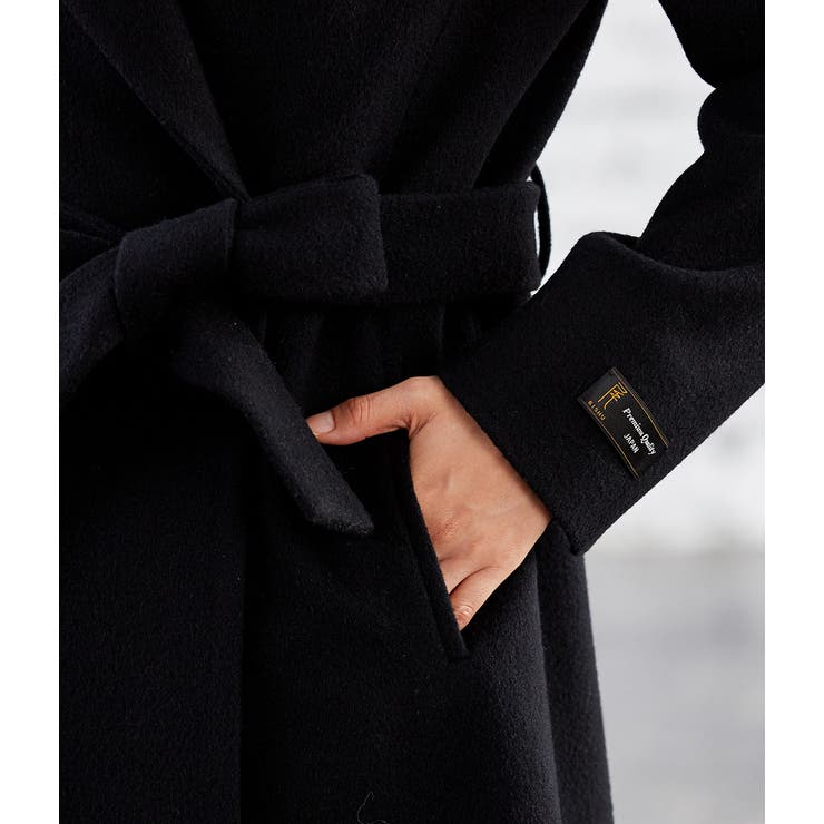 WEB限定】【素材を楽しむ尾州】ビーバーファー付フードコート[品番