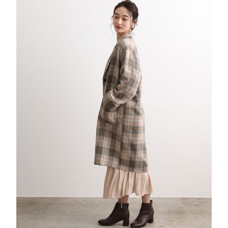 新品！VIS チェック柄 コート Sサイズ WEB限定】チェックロングコート[品番：VISW0005768]｜VIS （ビス ）の