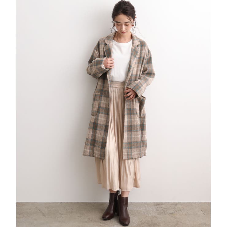 WEB限定】チェックロングコート[品番：VISW0005768]｜VIS （ビス ）の