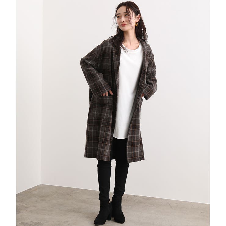WEB限定】チェックロングコート[品番：VISW0005768]｜VIS （ビス ）の