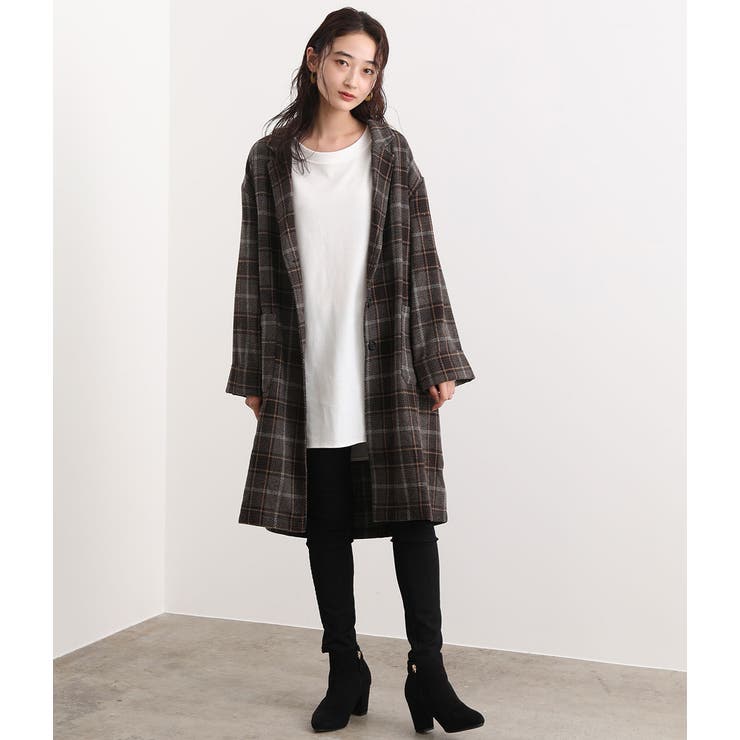 WEB限定】チェックロングコート[品番：VISW0005768]｜VIS （ビス ）の