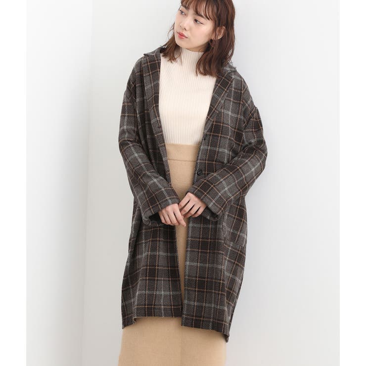 WEB限定】チェックロングコート[品番：VISW0005768]｜VIS （ビス ）の
