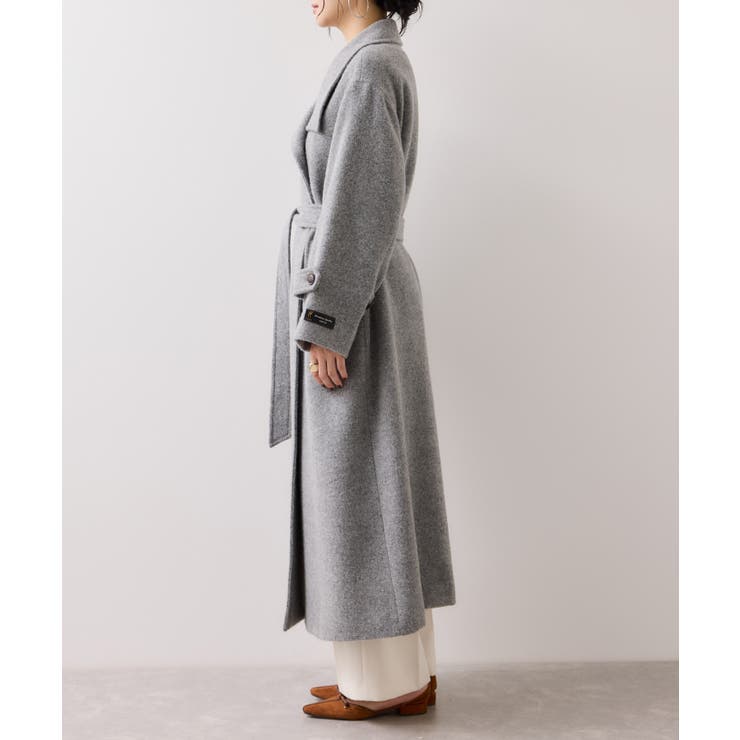 尾州シャギースタンドカラーロングコート/静電気防止・WEB限定PS・TMサイズ | VIS  | 詳細画像34 