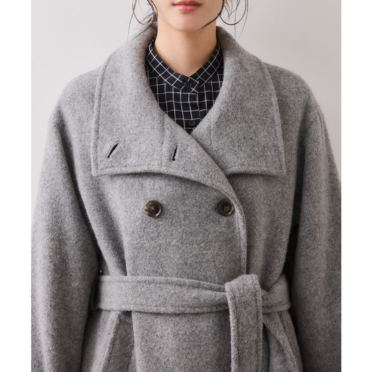 尾州シャギースタンドカラーロングコート/静電気防止・WEB限定PS・TMサイズ | VIS  | 詳細画像38 