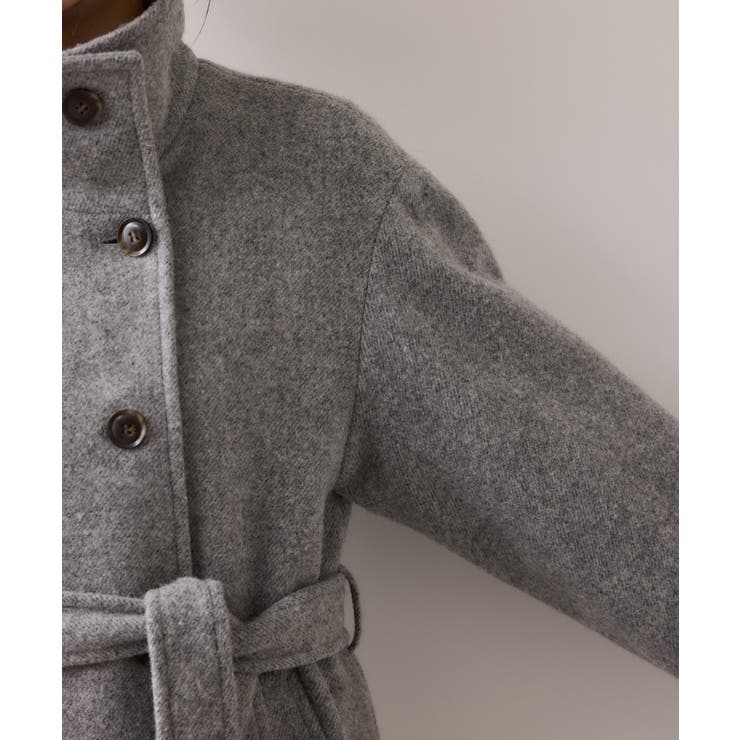 尾州シャギースタンドカラーロングコート/静電気防止・WEB限定PS・TMサイズ | VIS  | 詳細画像39 