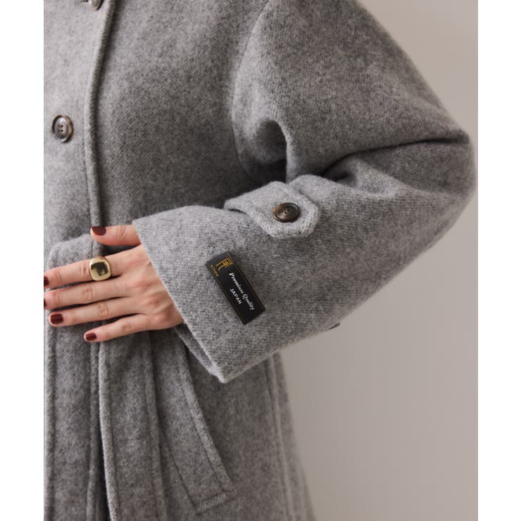 尾州シャギースタンドカラーロングコート/静電気防止・WEB限定PS・TMサイズ | VIS  | 詳細画像42 