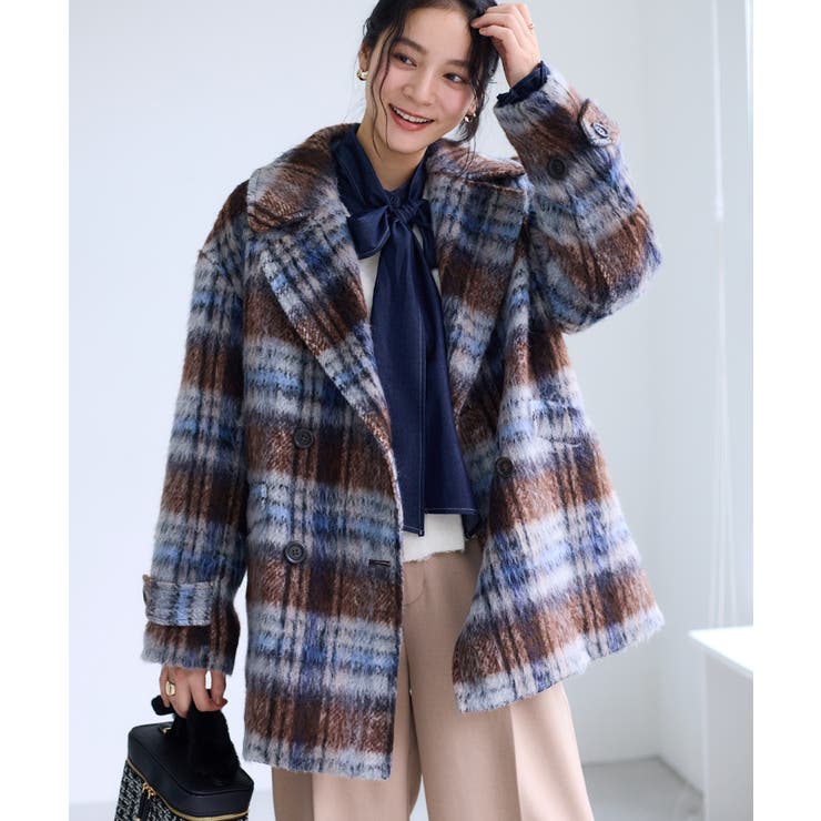 【WEB限定】シャギーミディ丈Pコート | VIS  | 詳細画像1 