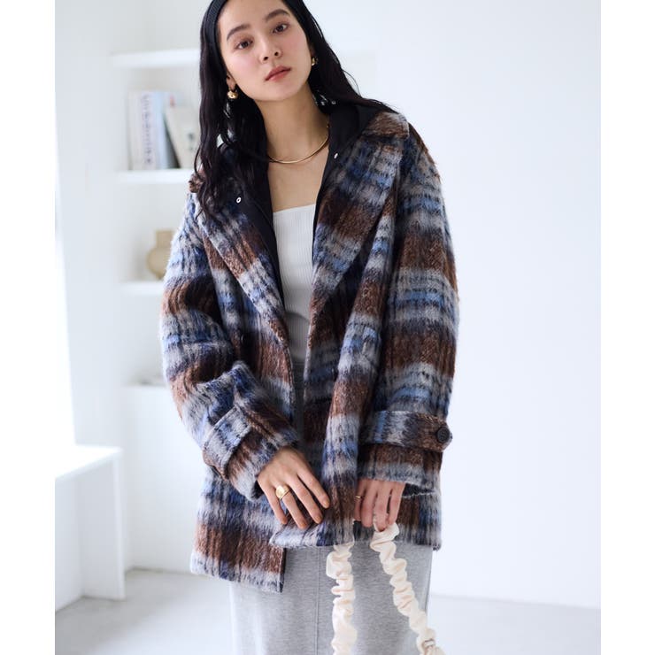 【WEB限定】シャギーミディ丈Pコート | VIS  | 詳細画像3 