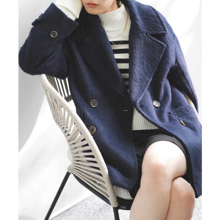 【WEB限定】シャギーミディ丈Pコート | VIS  | 詳細画像9 