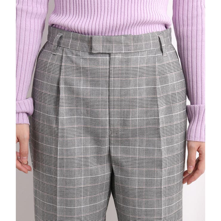 EASY CARE】グレンチェックテーパードパンツ[品番：VISW0006458]｜VIS