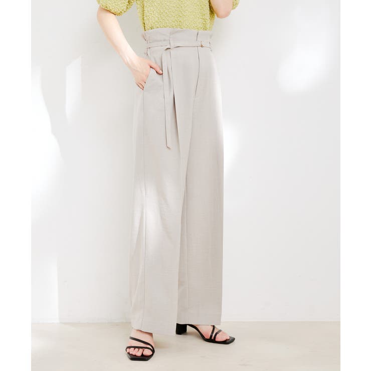 【接触冷感 洗える】美easy Dカンベルト付きワイドパンツ【セットアップ対応】 | VIS  | 詳細画像16 