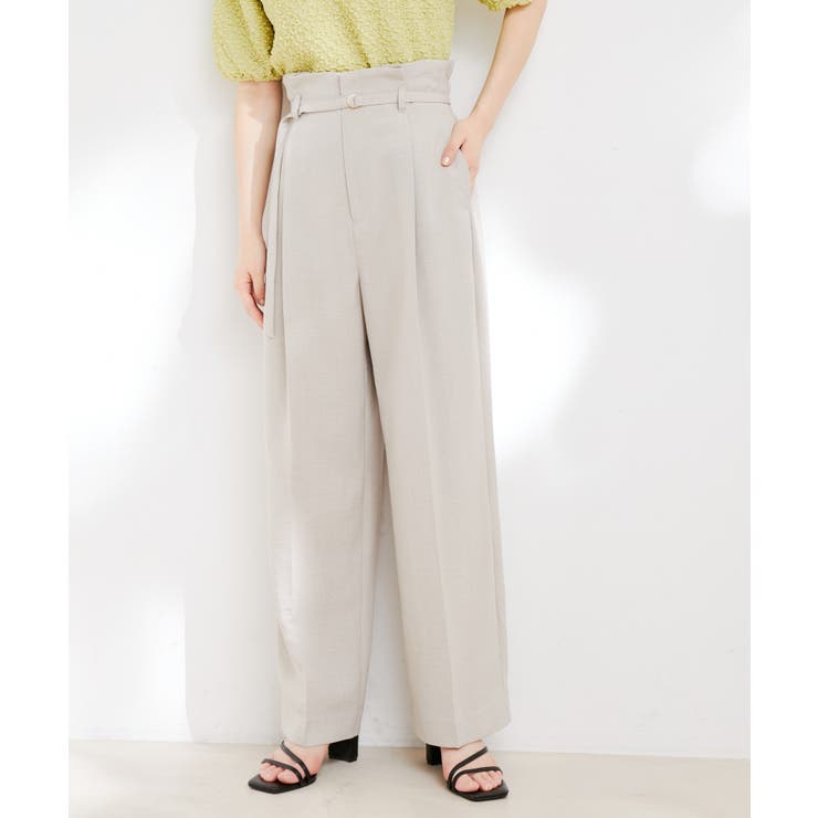 【接触冷感 洗える】美easy Dカンベルト付きワイドパンツ【セットアップ対応】 | VIS  | 詳細画像17 