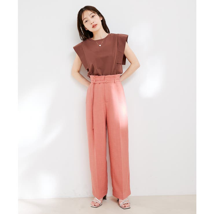 【接触冷感 洗える】美easy Dカンベルト付きワイドパンツ【セットアップ対応】 | VIS  | 詳細画像20 