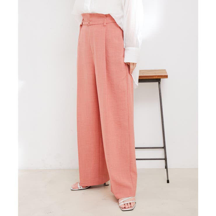 【接触冷感 洗える】美easy Dカンベルト付きワイドパンツ【セットアップ対応】 | VIS  | 詳細画像21 