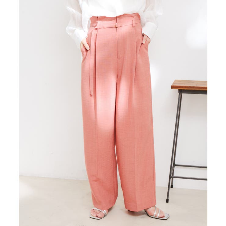 【接触冷感 洗える】美easy Dカンベルト付きワイドパンツ【セットアップ対応】 | VIS  | 詳細画像22 