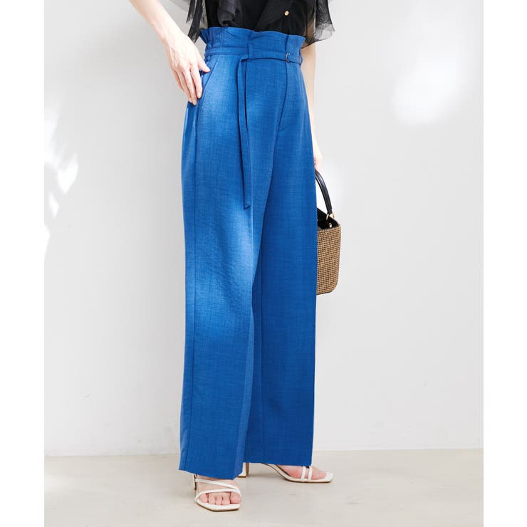 【接触冷感 洗える】美easy Dカンベルト付きワイドパンツ【セットアップ対応】 | VIS  | 詳細画像8 