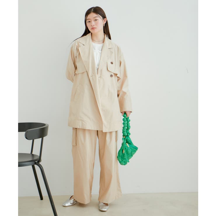 【セットアップ対応】タックギャザーワイドカーゴパンツ | VIS  | 詳細画像2 