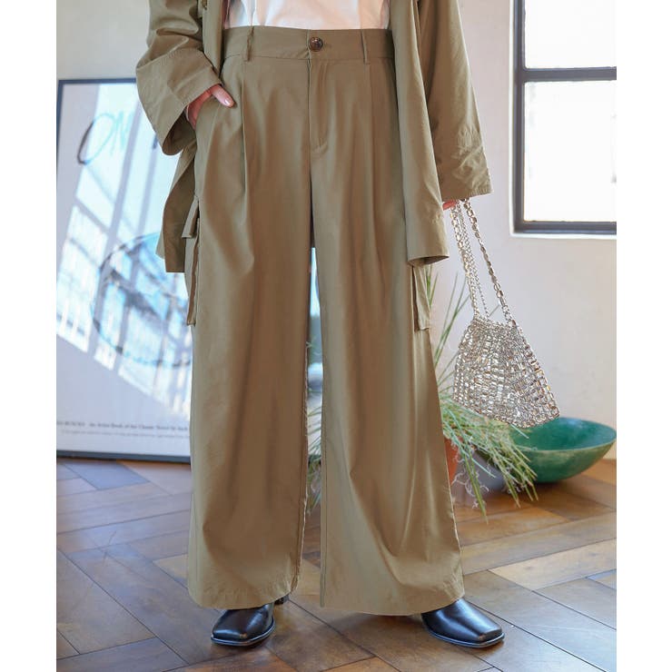 【セットアップ対応】タックギャザーワイドカーゴパンツ | VIS  | 詳細画像28 