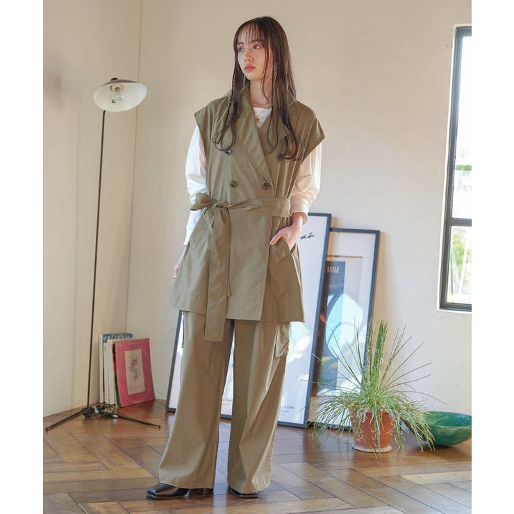 【セットアップ対応】タックギャザーワイドカーゴパンツ | VIS  | 詳細画像30 