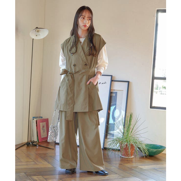 【セットアップ対応】タックギャザーワイドカーゴパンツ | VIS  | 詳細画像31 