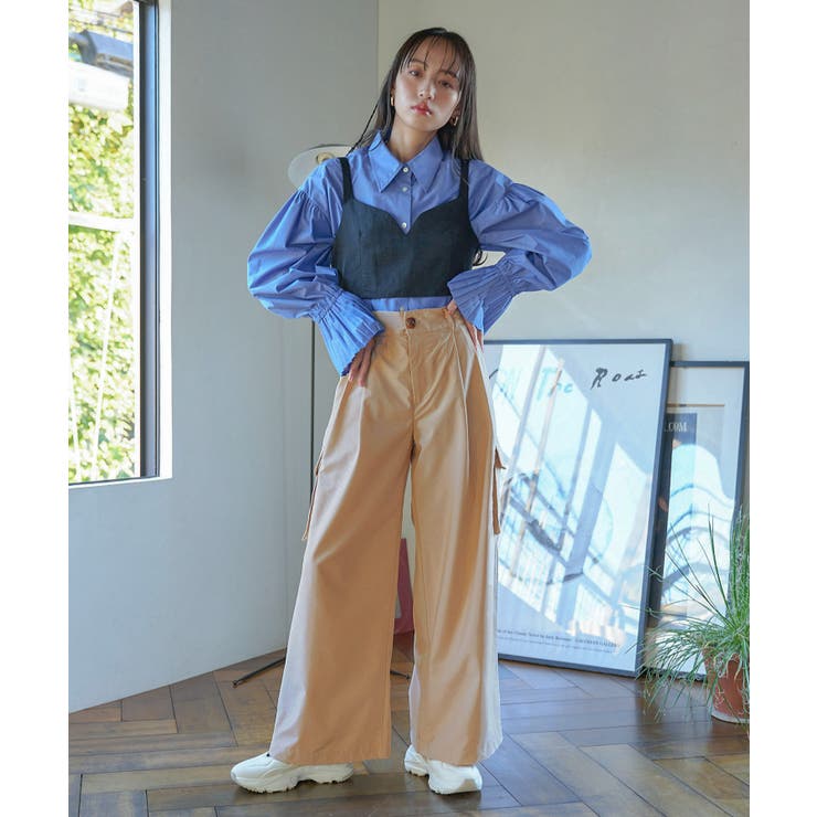 【セットアップ対応】タックギャザーワイドカーゴパンツ | VIS  | 詳細画像34 