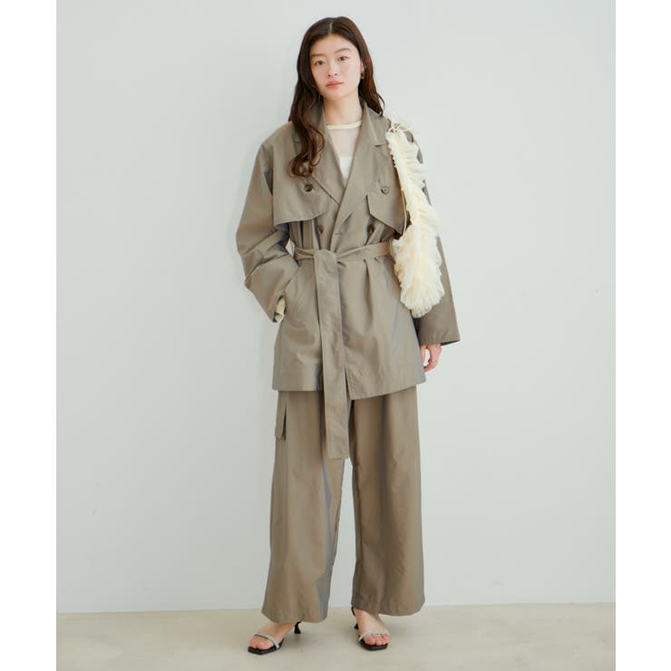 【セットアップ対応】タックギャザーワイドカーゴパンツ | VIS  | 詳細画像7 