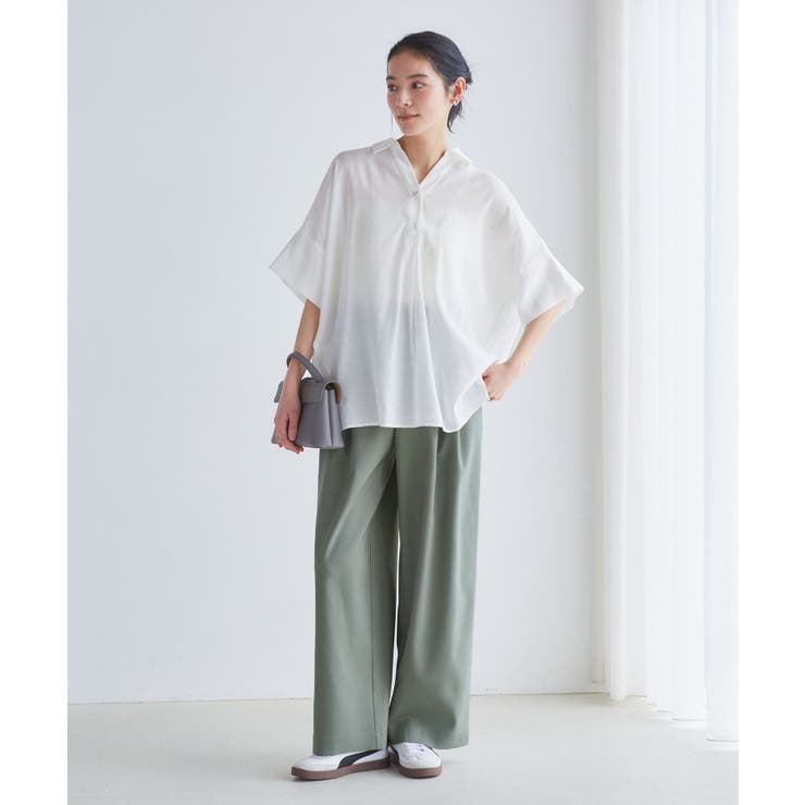【洗える/防シワ】チノライクグルカワイドパンツ | VIS  | 詳細画像5 