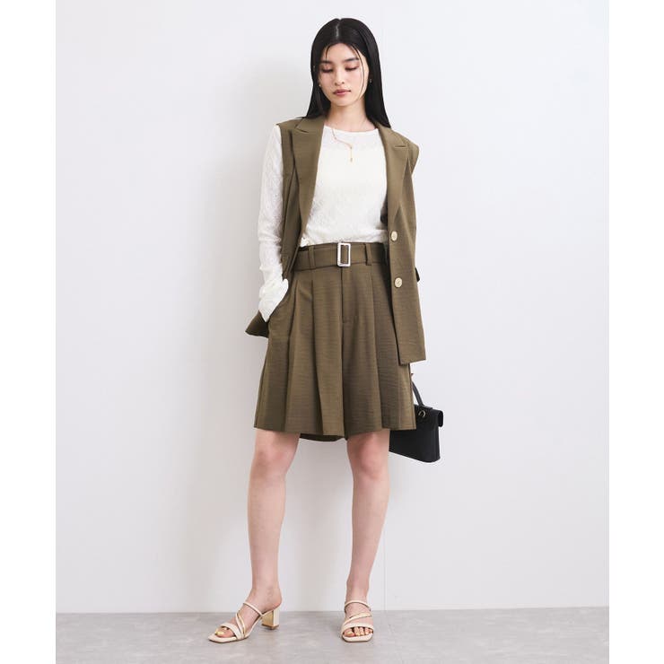 【セットアップ対応】ベルト付きバミューダパンツ | VIS  | 詳細画像2 