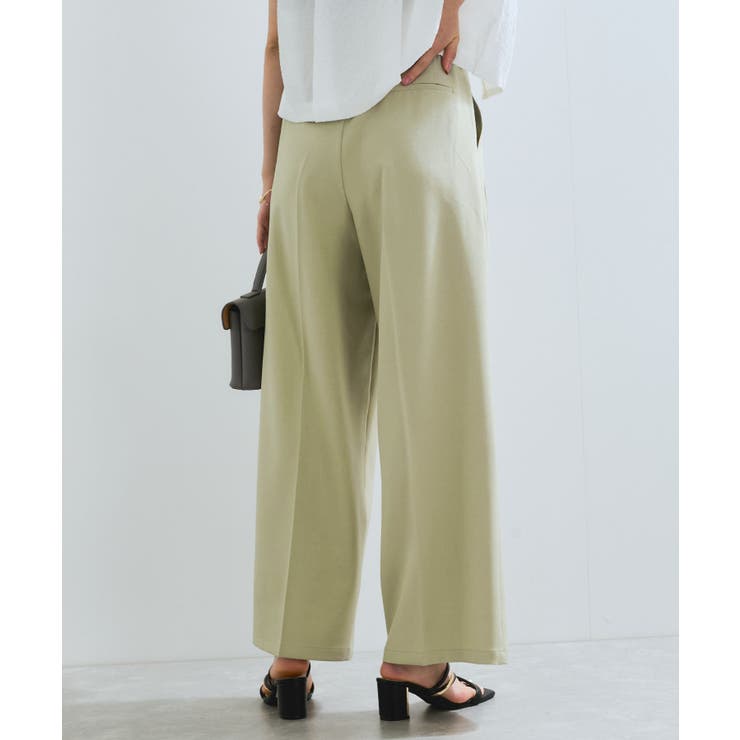 【新色追加】【防シワ/接触冷感】ベルトディテールタックワイドスラックスパンツ | VIS  | 詳細画像18 