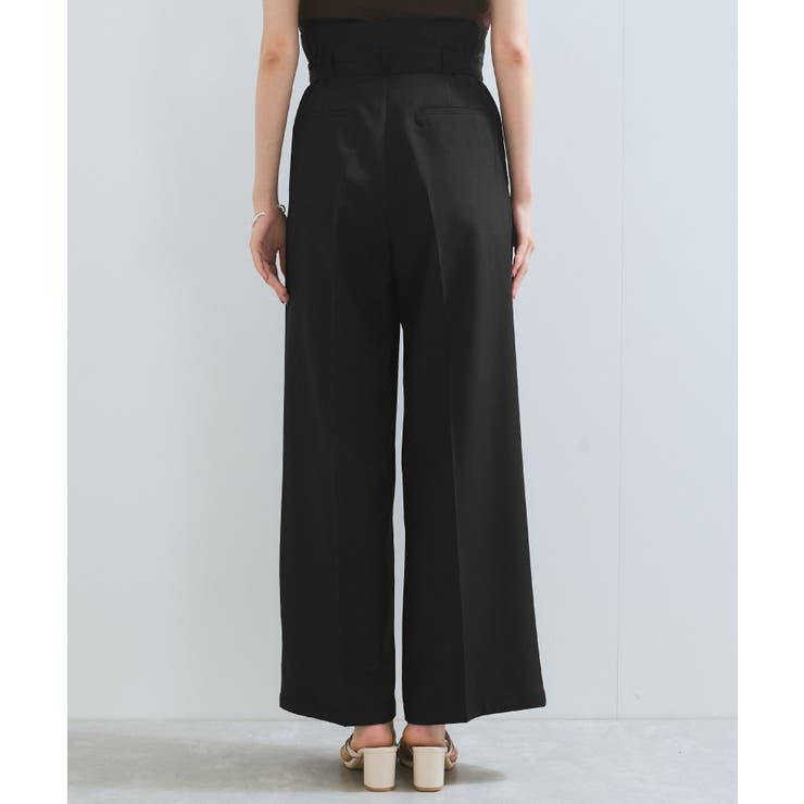 【新色追加】【防シワ/接触冷感】ベルトディテールタックワイドスラックスパンツ | VIS  | 詳細画像27 