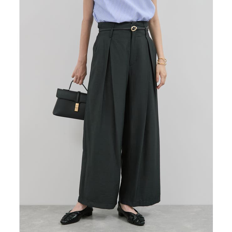 チャコール(06) | ボックスタックリラックスパンツ | VIS 