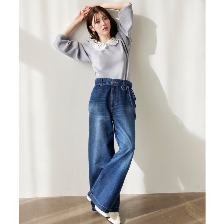 ベルト付きワイドシルエットデニムパンツ | VIS  | 詳細画像11 