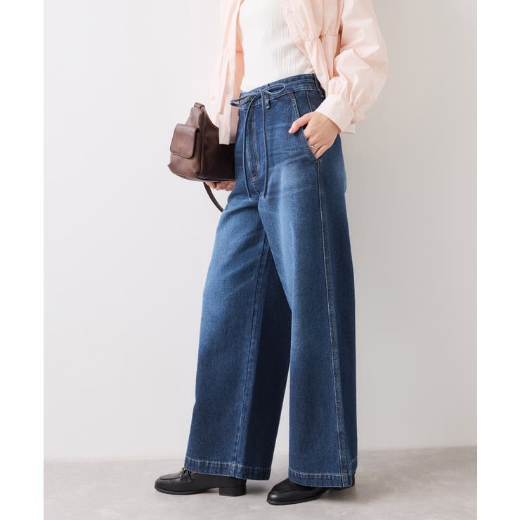 ベルト付きワイドシルエットデニムパンツ | VIS  | 詳細画像13 