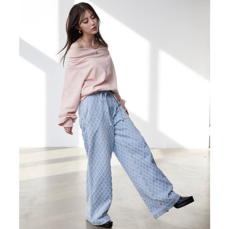 ベルト付きワイドシルエットデニムパンツ | VIS  | 詳細画像2 