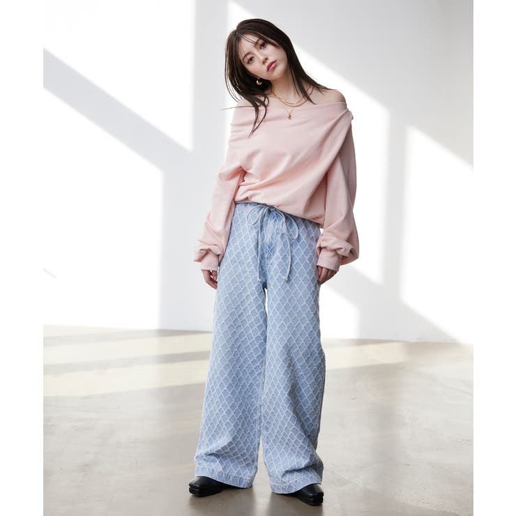 ベルト付きワイドシルエットデニムパンツ | VIS  | 詳細画像4 