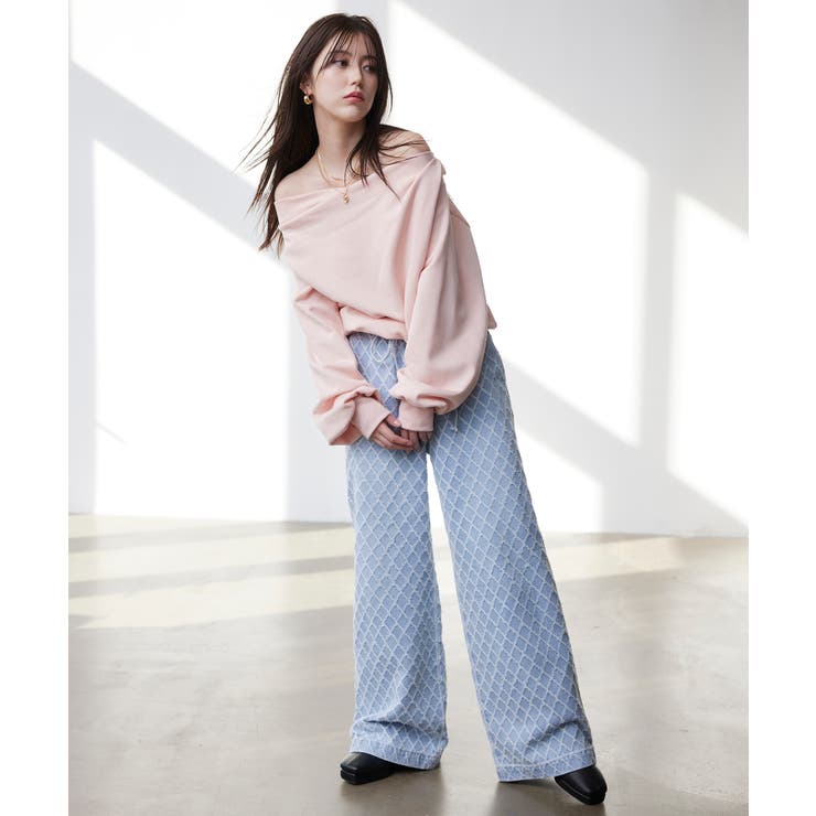 ベルト付きワイドシルエットデニムパンツ | VIS  | 詳細画像5 