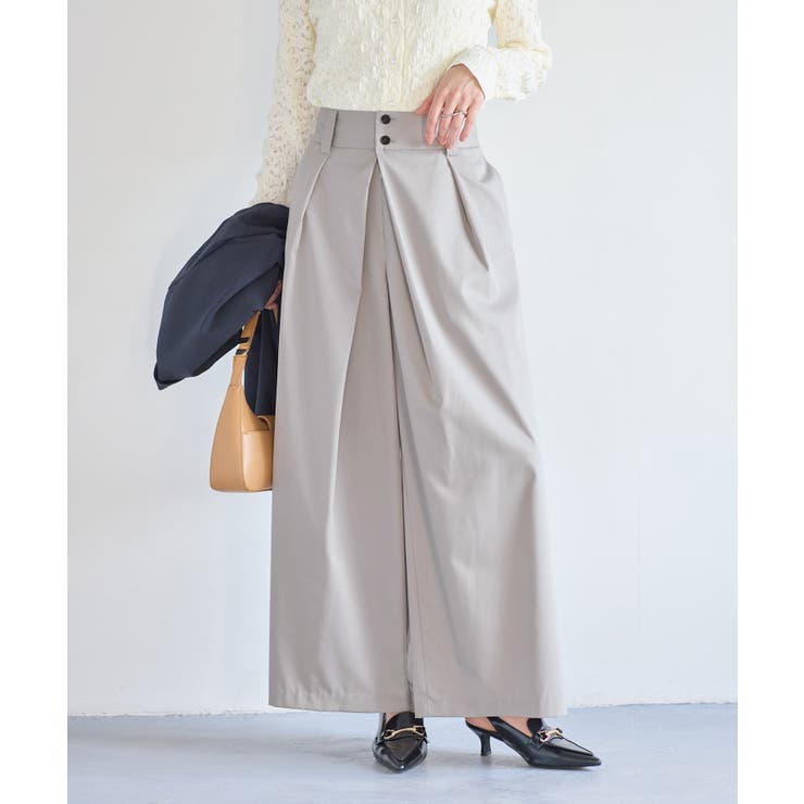 フロントタックデザインワイドパンツ | VIS  | 詳細画像12 