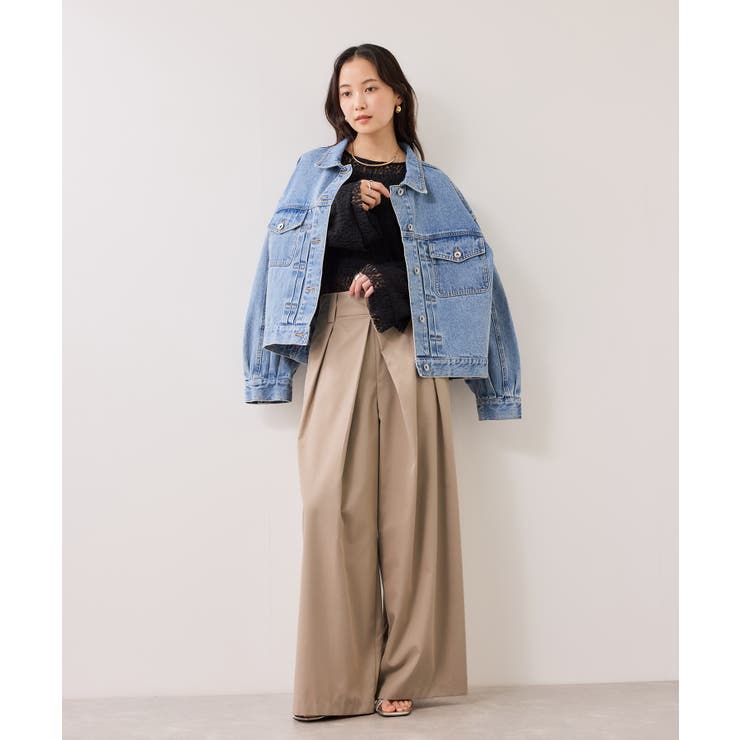 フロントタックデザインワイドパンツ | VIS  | 詳細画像18 