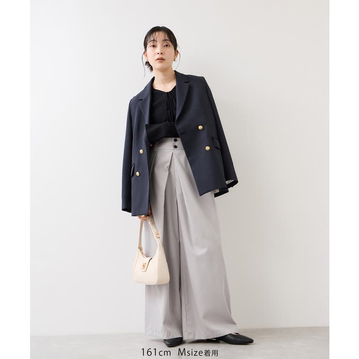 フロントタックデザインワイドパンツ | VIS  | 詳細画像21 