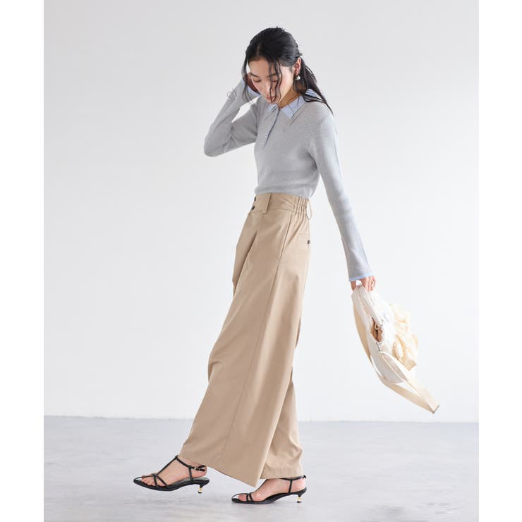 フロントタックデザインワイドパンツ | VIS  | 詳細画像3 