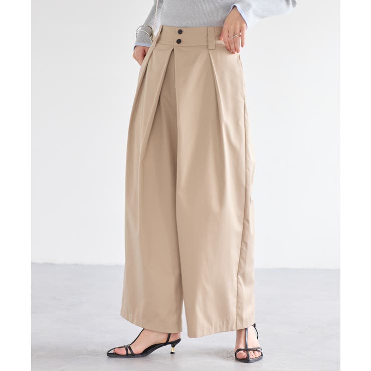 フロントタックデザインワイドパンツ | VIS  | 詳細画像4 