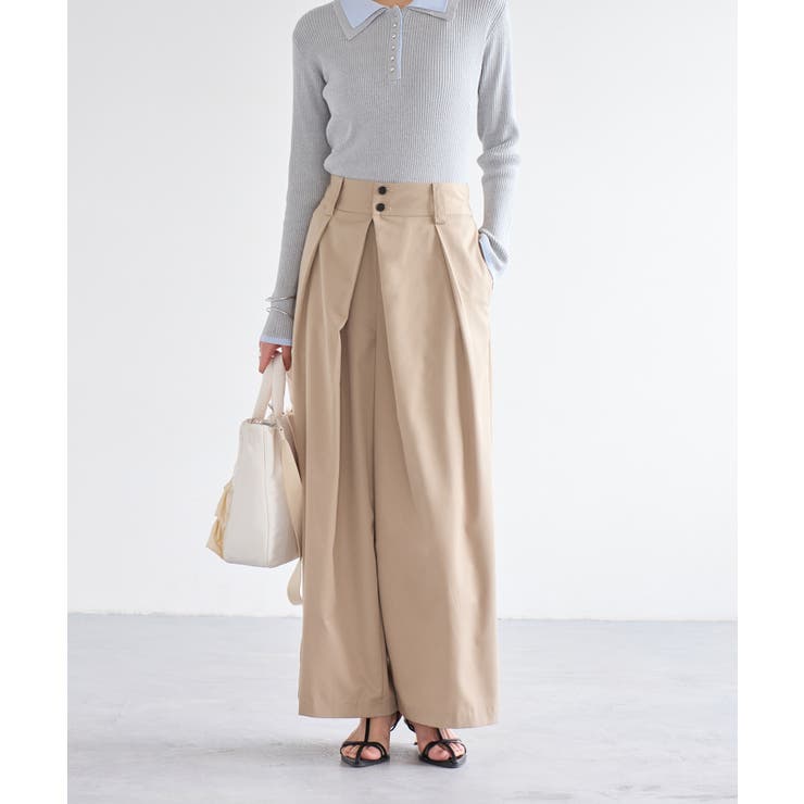 フロントタックデザインワイドパンツ | VIS  | 詳細画像6 