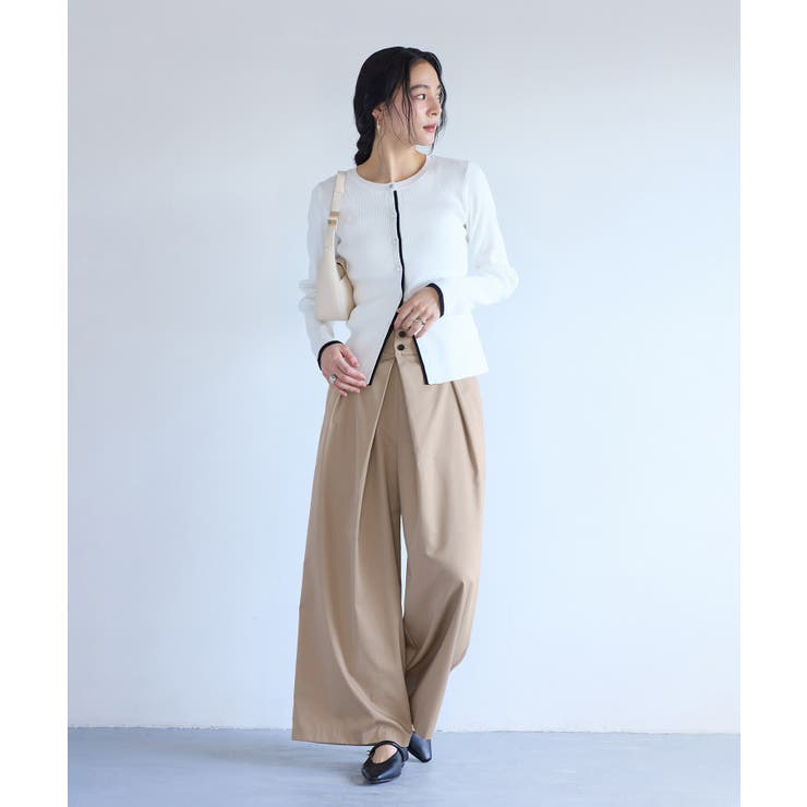 フロントタックデザインワイドパンツ | VIS  | 詳細画像8 