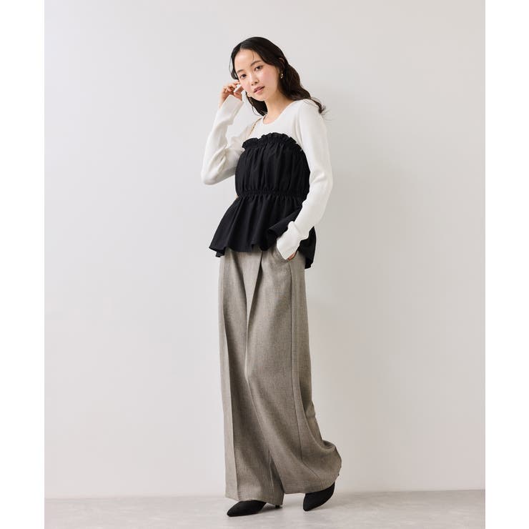 サマーツイードリボンベルトパンツ/UVケア・イージーケア | VIS  | 詳細画像10 