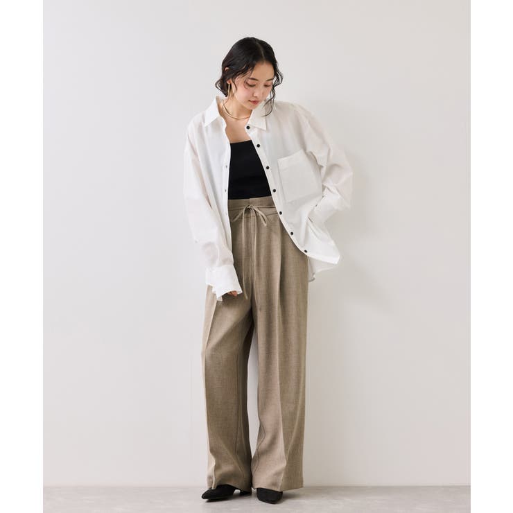 サマーツイードリボンベルトパンツ/UVケア・イージーケア | VIS  | 詳細画像3 