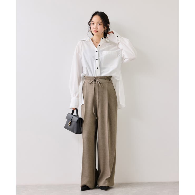 サマーツイードリボンベルトパンツ/UVケア・イージーケア | VIS  | 詳細画像8 